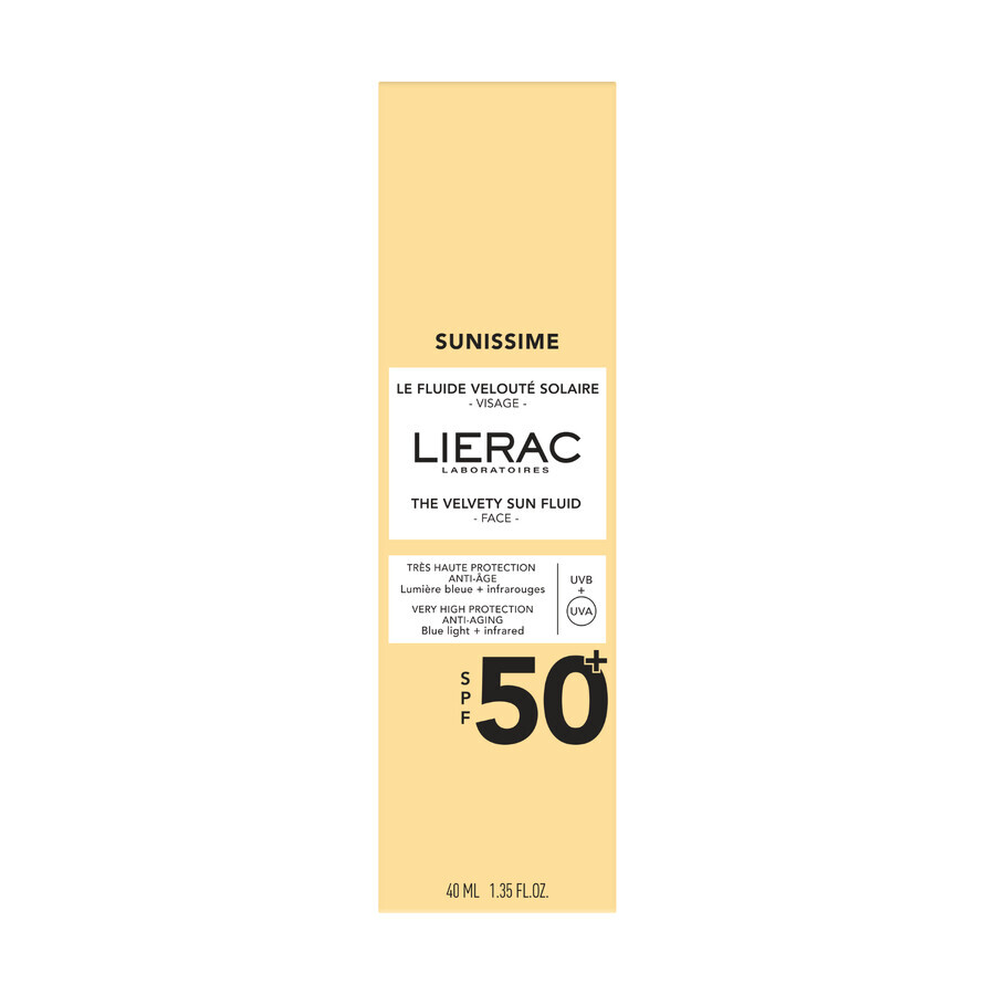 Lierac Sunissime, émulsion protectrice pour le visage, SPF 50+, 40 ml