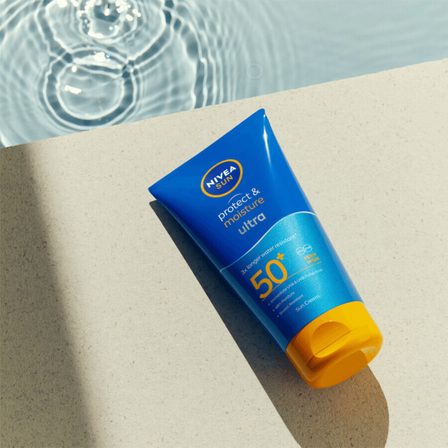 Nivea Sun Protect &amp; Moisture, lozione solare ultra idratante, SPF 50+, 150 ml