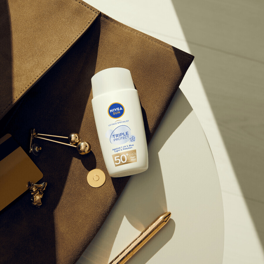 Nivea Sun Tripple Protect, fluide pour le visage, SPF 50+, 40 ml