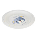 Canpol Babies, assiette bébé en plastique, Animaux mignons, 4/411, bleu, à partir de 9 mois, 1 pièce