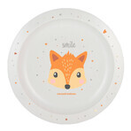 Canpol Babies, assiette bébé en plastique, Animaux mignons, 4/411, orange, à partir de 9 mois, 1 pièce