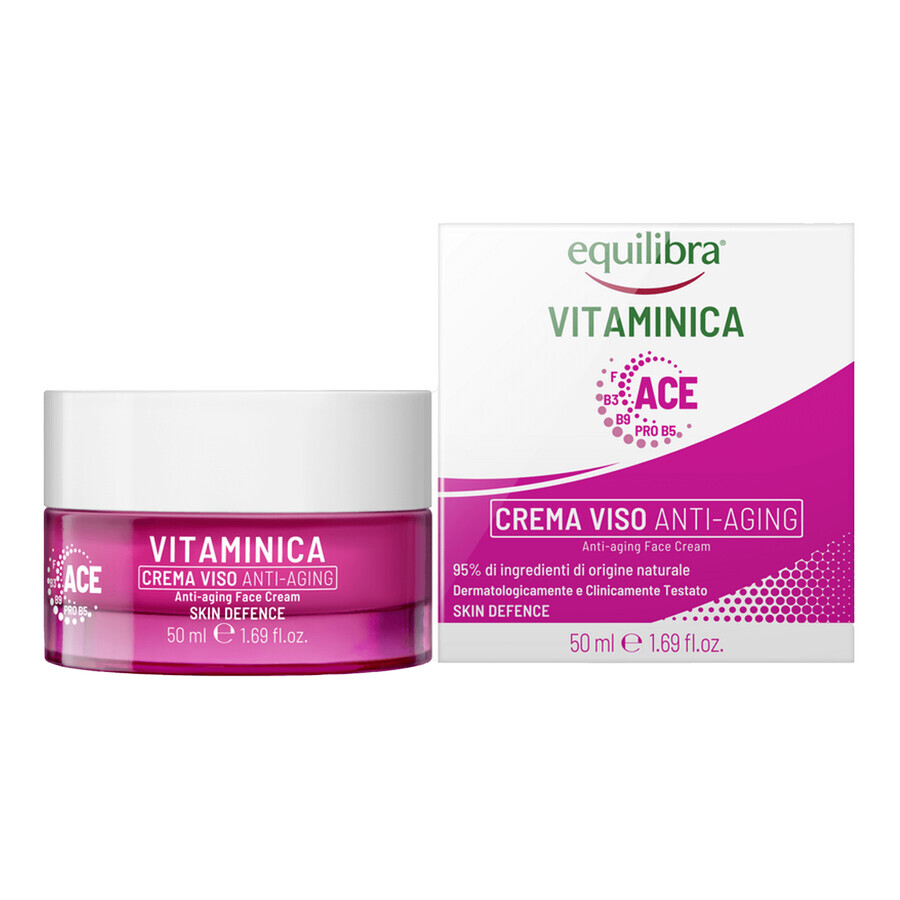 Set Equilibra Vitaminica, crema viso anti-età, 75 ml + Camomila, shampoo illuminante alla camomilla, 300 ml