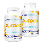 Allnutrition D3 4000 kit, vitamine D 50 µg, 2 x 120 comprimés