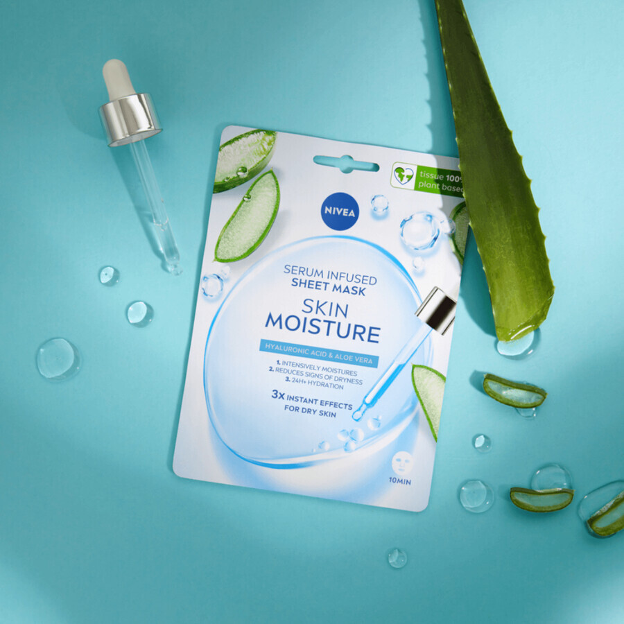 Nivea Skin Moisture, masque en feuille hydratant, 1 pièce