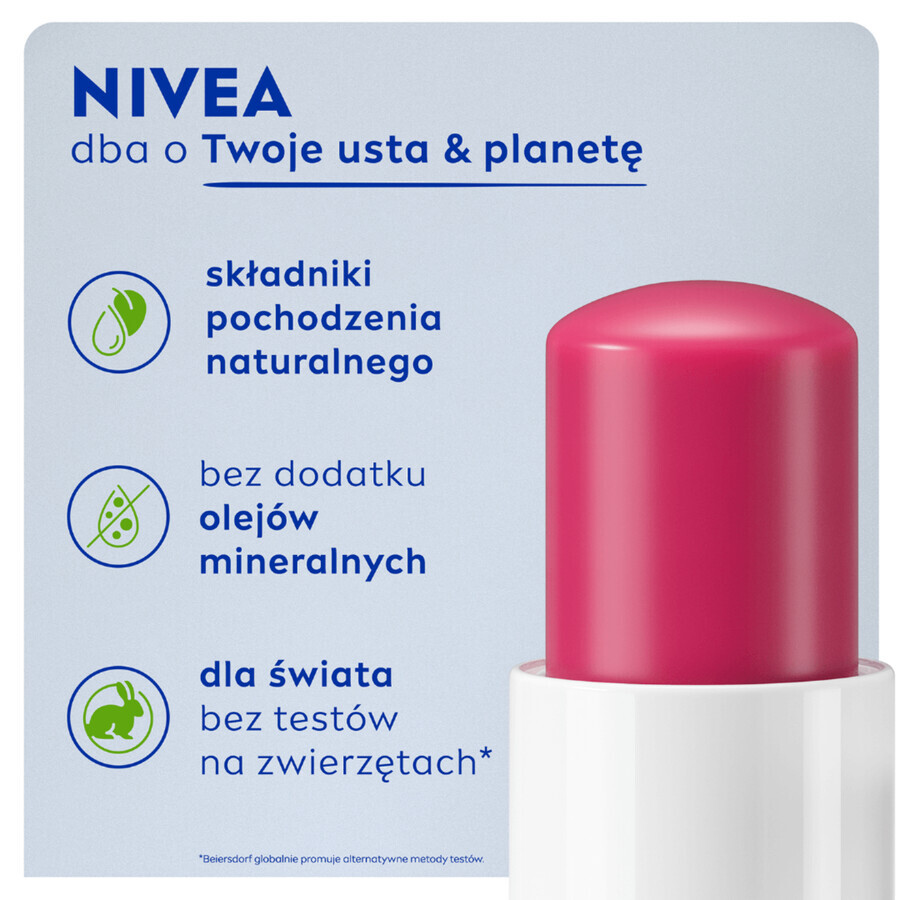 Nivea Minnie Mouse, rouge à lèvres, soin, Cherry Cupcake, 4.8 g