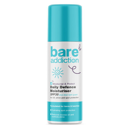 Bare Addiction Daily Defense Moisturise, vochtinbrengende crème voor overdag, SPF 30, 50 ml