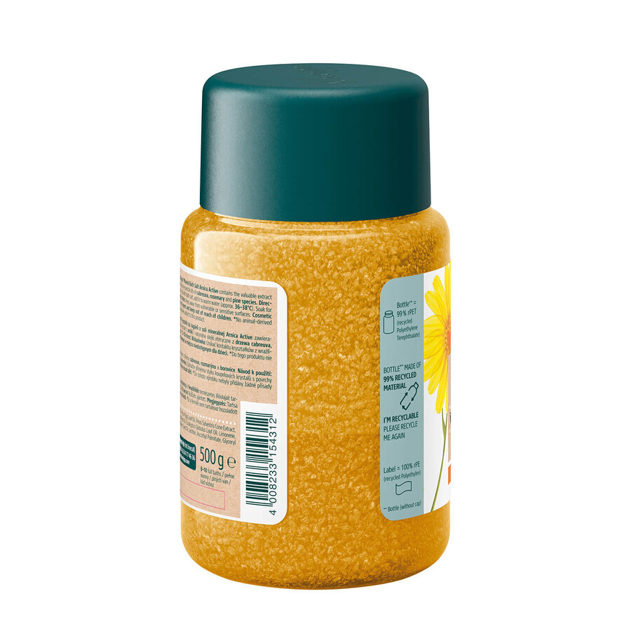 Kneipp Arnica Active, cristalli di sale minerale da bagno, arnica, 500 g