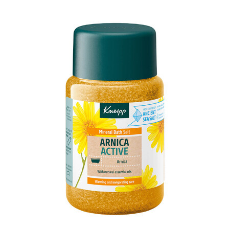 Kneipp Arnica Active, cristalli di sale minerale da bagno, arnica, 500 g