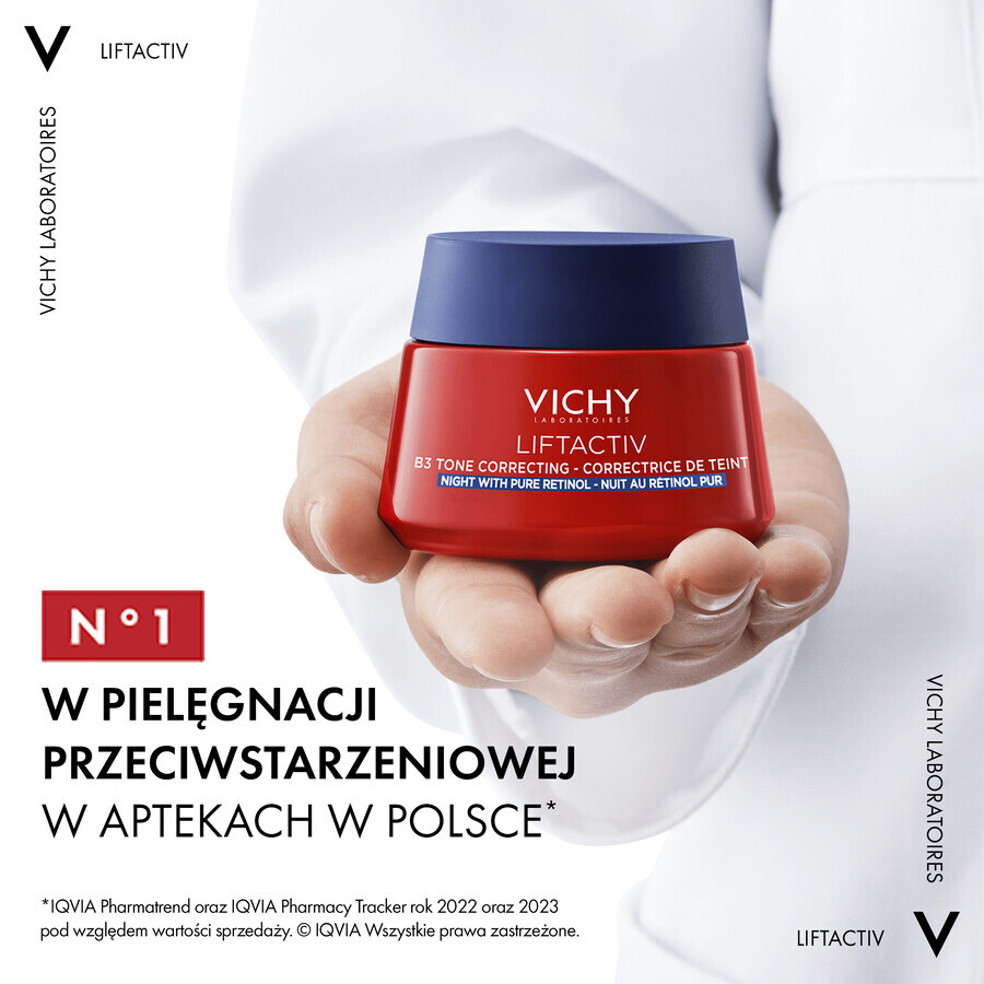 Vichy Liftactiv, anti-pigmentation night cream with pure retinol and niacinamide, 50 ml