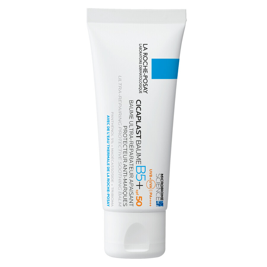 La Roche-Posay Cicaplast Balm B5+, balsamo lenitivo rigenerante per viso e corpo, SPF 50, 40 ml