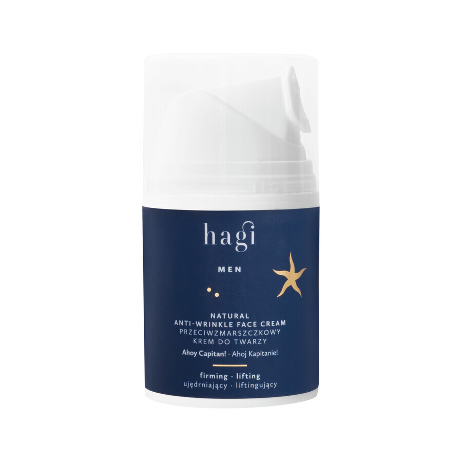 Hagi Men Ahoj Kapitan, crema facial natural antiarrugas, reafirmante y lifting, 50 ml