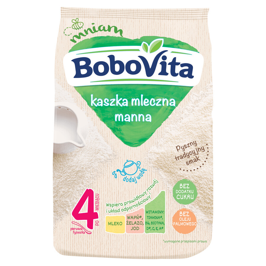 BoboVita Porridge, lait, sans sucre ajouté, après 4 mois, 230 g