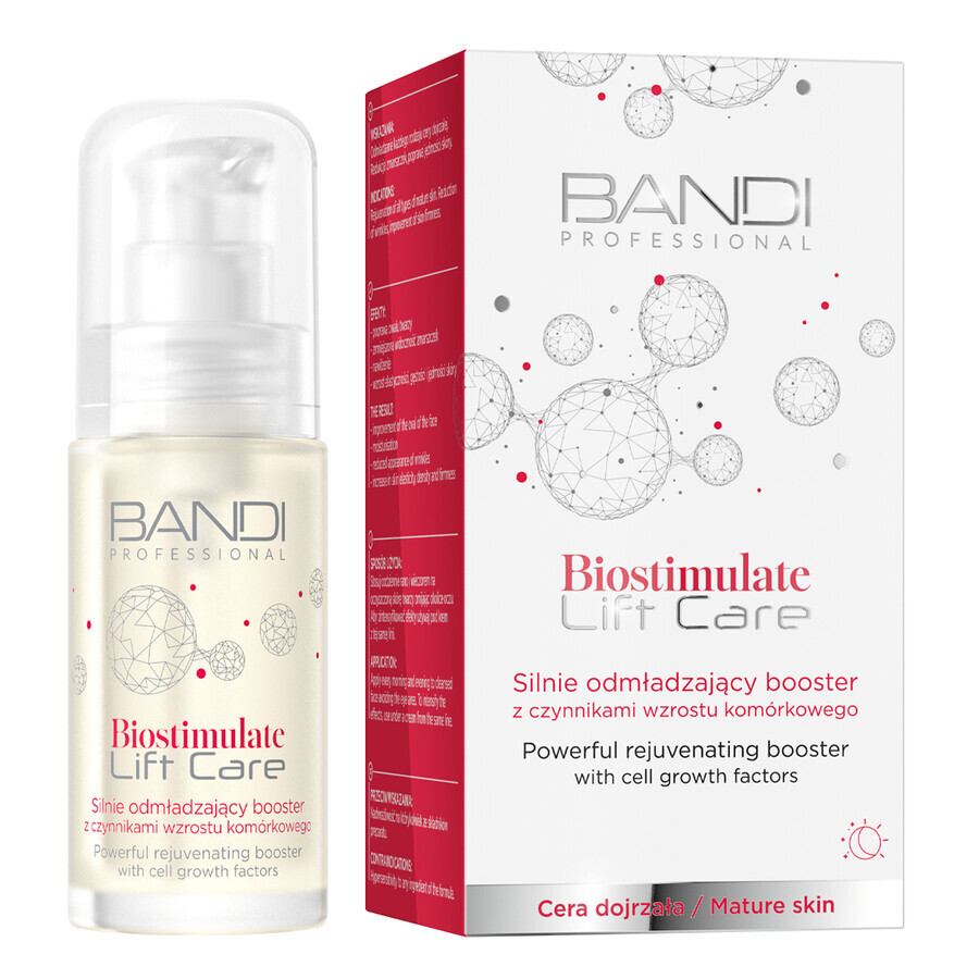 Bandi Biostimulate Lift Care, stimulent facial puternic de întinerire cu factori de creștere celulară, 30 ml