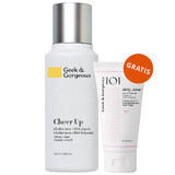 Geek &amp; Gorgeous Cheer Up 6% Mandelic Acid + Medium BHA Exfoliator 100ml + Jelly Joker Gentle Face Cleansing Gel 50ml Free