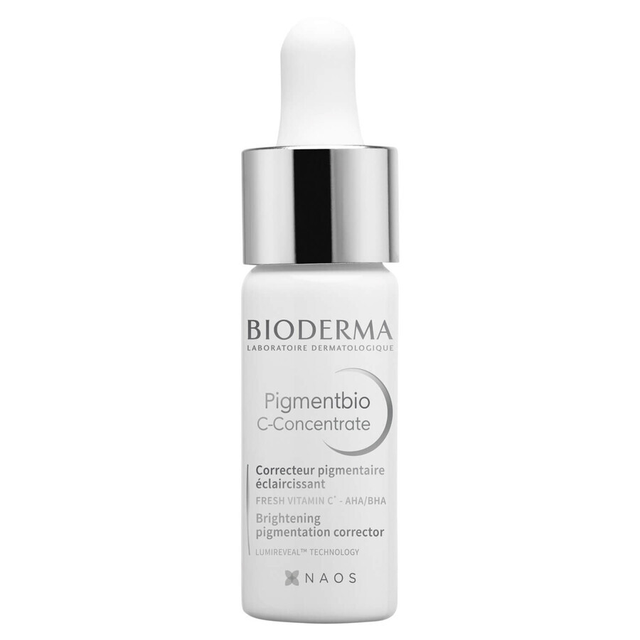 Bioderma Pigmentbio set, concentrado facial iluminador, con vitamina C, 15 ml + fluido micelar iluminador, 250 ml