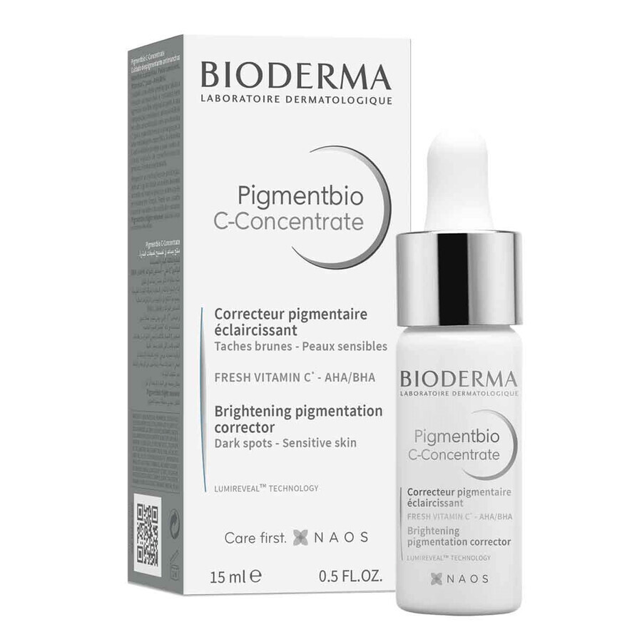 Bioderma Pigmentbio set, concentrado facial iluminador, con vitamina C, 15 ml + fluido micelar iluminador, 250 ml