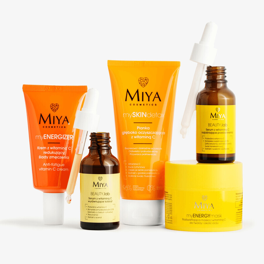 Miya mySKINdetox, mousse nettoyante profonde à la vitamine C, 100 ml