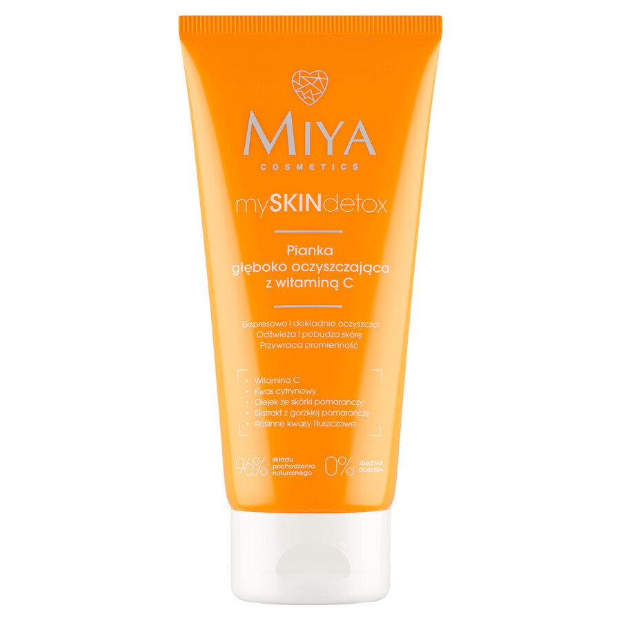 Miya mySKINdetox, mousse nettoyante profonde à la vitamine C, 100 ml