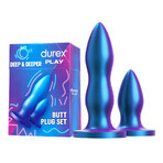 Durex Play Deep &amp; Deeper, set de plugs anaux, 2 pièces