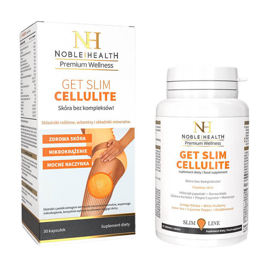 Noble Health Get Slim Cellulite kit, 30 gélules + Go!Detox, 20 gélules