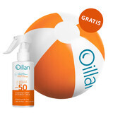 Oillan Sun, spray protecteur pour le visage et le corps, SPF 50, 125 ml + ballon de plage gratuit