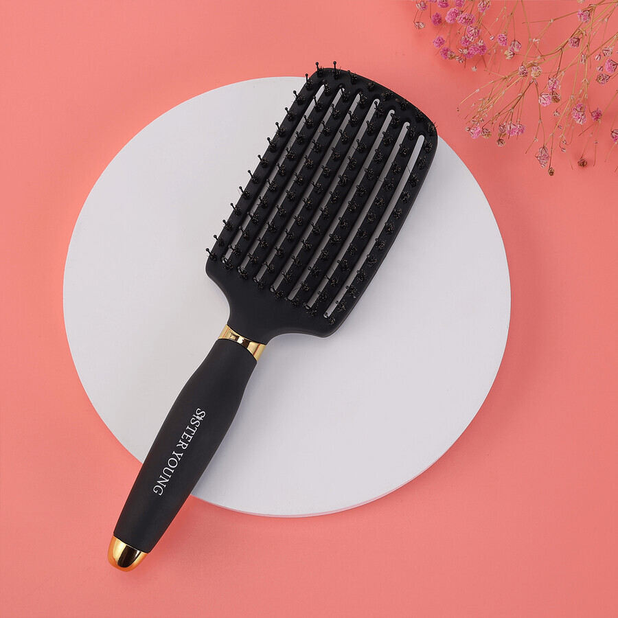 Sister Young, brosse à cheveux en poils naturels, Ovia Black, 1 pièce