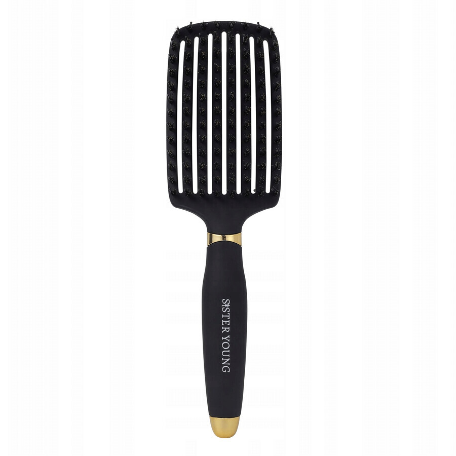 Sister Young, brosse à cheveux en poils naturels, Ovia Black, 1 pièce