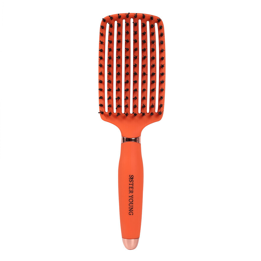 Sister Young, brosse à cheveux en poils naturels, Ovia Apricot, 1 pièce