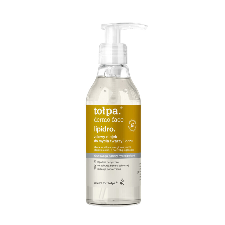 Tolpa Dermo Face Lipidro, Gel Gesichts- und Augenreinigung, 195 ml