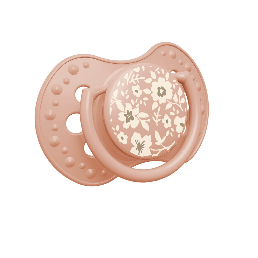 Lovi, pacifier, silicone, dynamic, Blossom Ivory, 3-6 months, 2 pieces