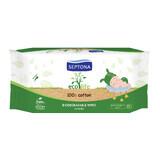 Septona Ecolife, lingettes biodégradables pour bébés, 60 pièces