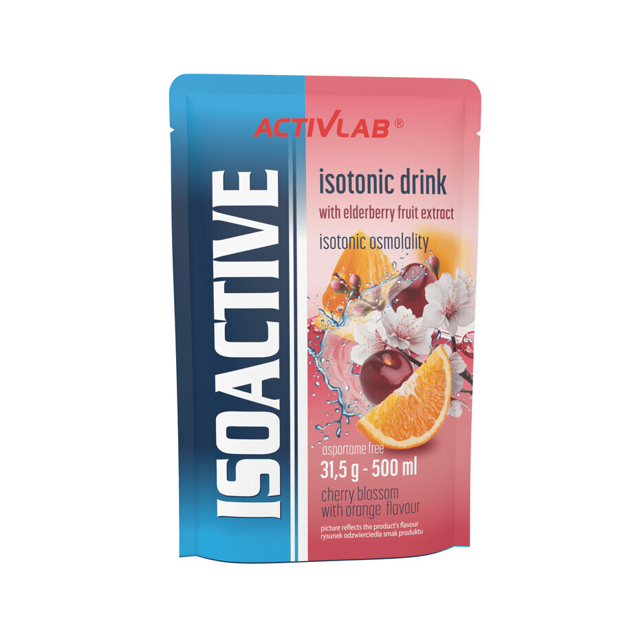 Activlab Isoactive, concentré de boisson isotonique, fleur de cerisier et orange, 20 sachets