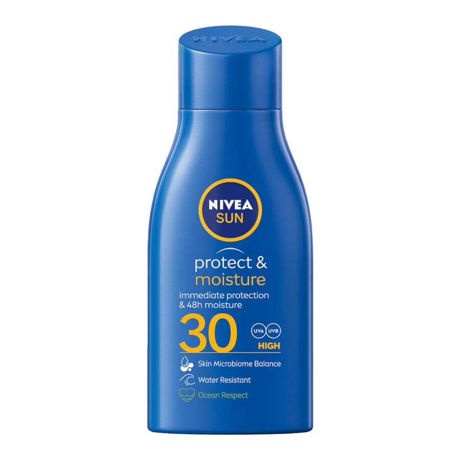 Nivea Sun Kids Protect &amp; Care set, spray de protection pour enfants, SPF 50+, 200 ml + lotion de prolongation après-soleil, 200 ml + lotion de bronzage, SPF 30, 30 ml gratuit