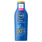 Nivea Sun Kids Protect &amp; Care Set, Lotion solaire protectrice pour enfants 5-en-1, SPF 50+, 200 ml + Lotion de prolongation après-soleil, 200 ml + sac à dos gratuit