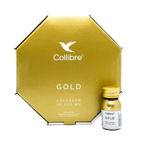 Collibre Gold Shot, collagène 10000 mg, 30 ml x 15 pièces