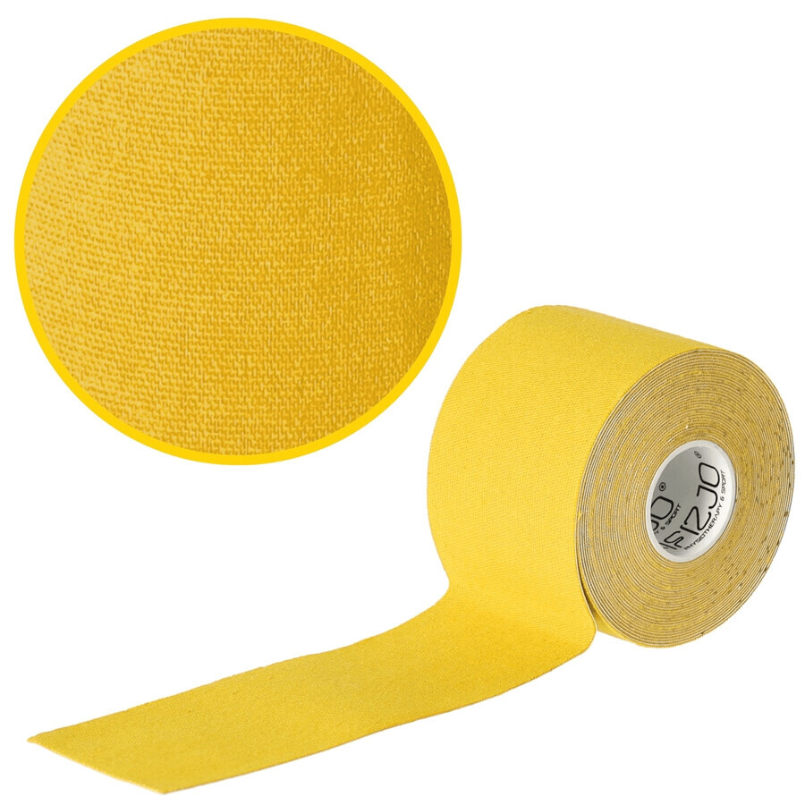 4Fizjo, kinesiotaping tape, yellow, 5 cm x 5 m