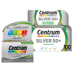 Centrum Silver 50+, 100 comprimés + Centrum Silver 50+, 30 comprimés gratuits