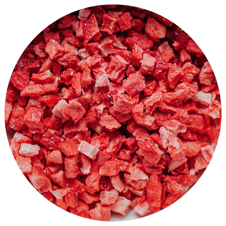 Gruau lyophilisé Helpa Bio, cubes de fraises, 20 g