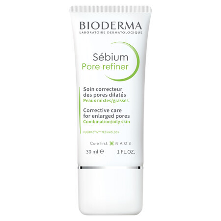 Bioderma Sebium Refinador de Poros, fórmula correctora y tensora de poros, 30 ml