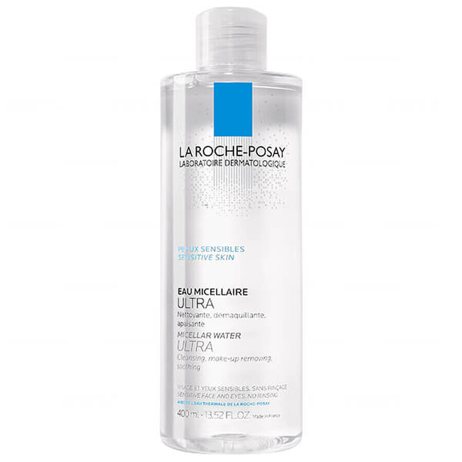 La Roche-Posay Toleriane, Loción micelar, piel sensible del rostro y de los ojos, 400 ml