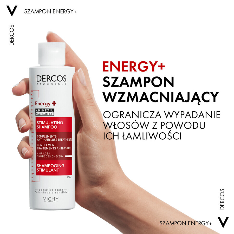 Vichy Dercos Champú Energizante y Fortalecedor, 200 ml