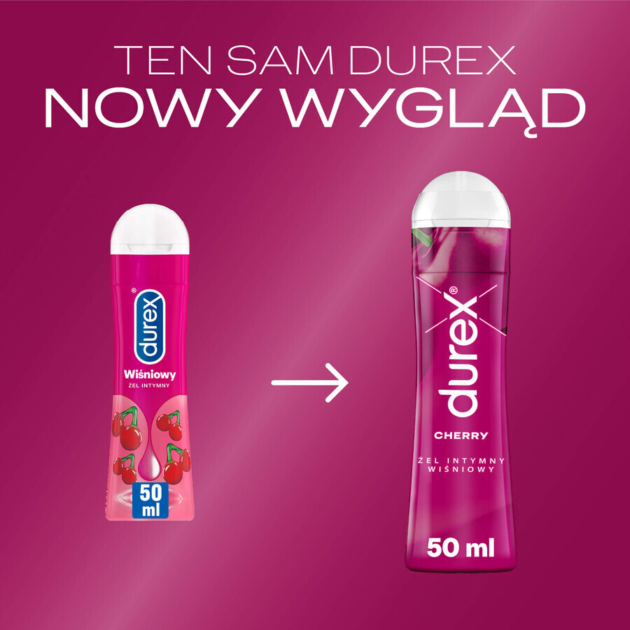 Durex Cherry, gel intime, cerise, 50 ml