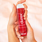 Durex Strawberry, gel intime, fraise, 50 ml