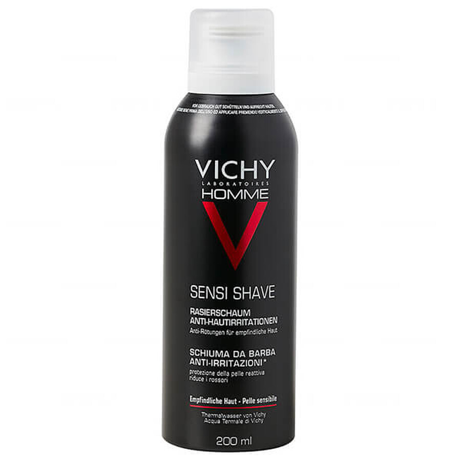 Vichy Homme Sensi Shave, mild anti-irritant shaving foam, 200 ml