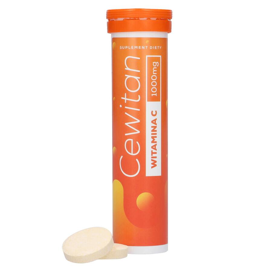 Cewitan Vitamine C 1000 mg, arôme citron, 15 comprimés effervescents