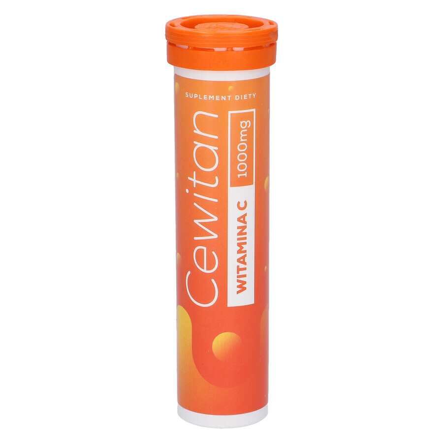 Cewitan Vitamine C 1000 mg, arôme citron, 15 comprimés effervescents