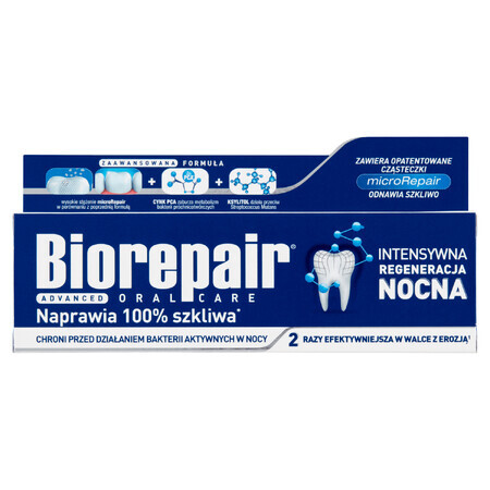 Biorepair Night, dentifrice, régénération nocturne intensive, 75 ml