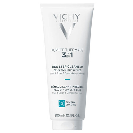 Vichy Purete Thermale, struccante viso e occhi 3 in 1, 300 ml