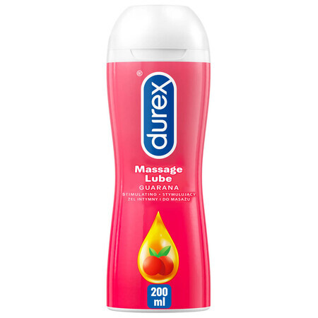 Durex, gel stimulant intime et de massage 2en1, guarana, 200 ml