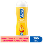 Durex, gel intime et de massage sensuel stimulant 2en1, ylang ylang, 200 ml